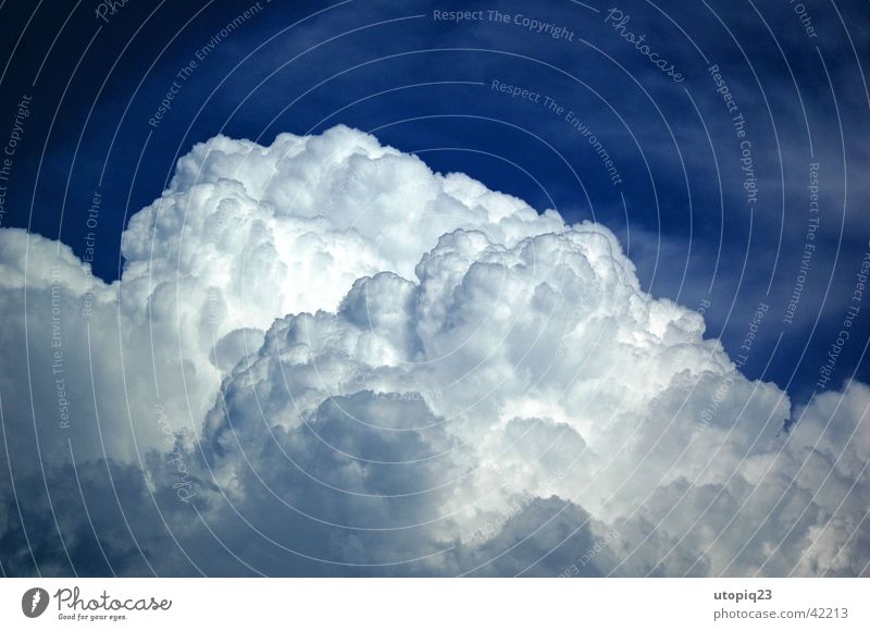 cumulonimbus Clouds Summer Nature Sky Thunder and lightning Blue Rain Weather . blue