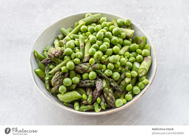 Delicious plate of gnocchi with green asparagus meal italian cuisine dish dinner food fresh healthy pasta potato cooking gourmet mediterranean delicious white