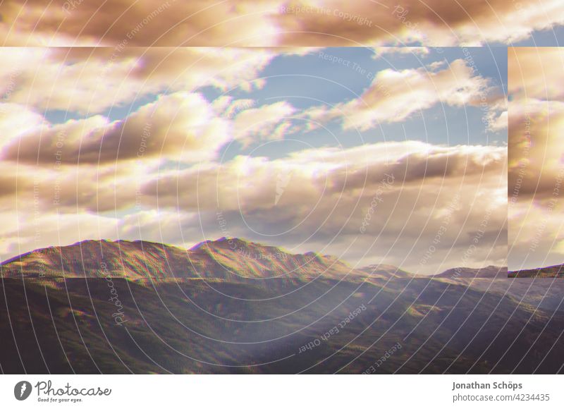 South Tyrol mountains sky landscape glitch effect Nature Landscape Exterior shot Deserted Environment Colour photo Environmental protection Sustainability