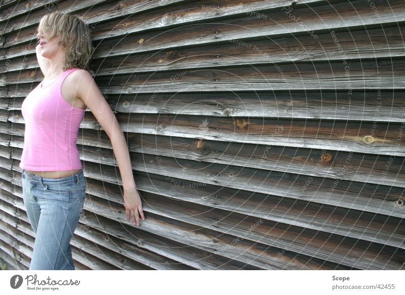 katja Woman Portrait photograph Feminine Pink Wood