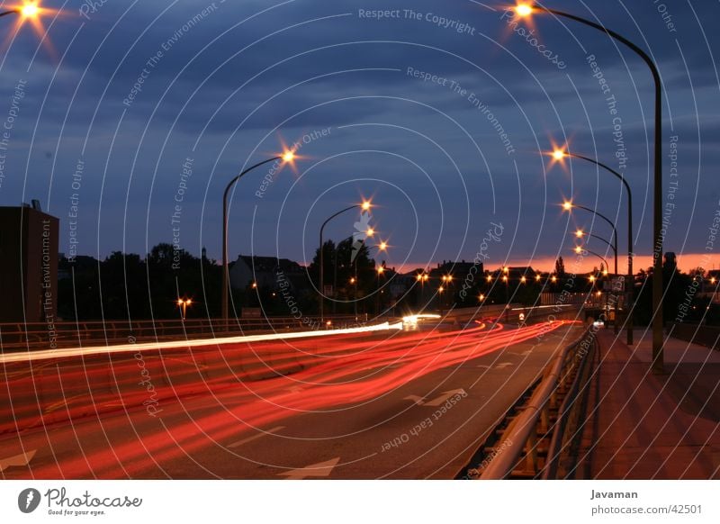 Nossner Bridge Dresden Night Long exposure Transport