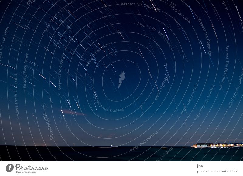 Night over Derawan Harmonious Calm Far-off places Freedom Summer Summer vacation Ocean Island Nature Elements Night sky Stars Indonesia Movement Rotate