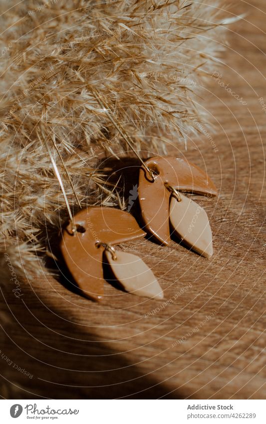 Handmade accessories neat bunch of grass earring accessory jewelry plant natural handicraft handmade decorative design fashion bijouterie leaf creative detail