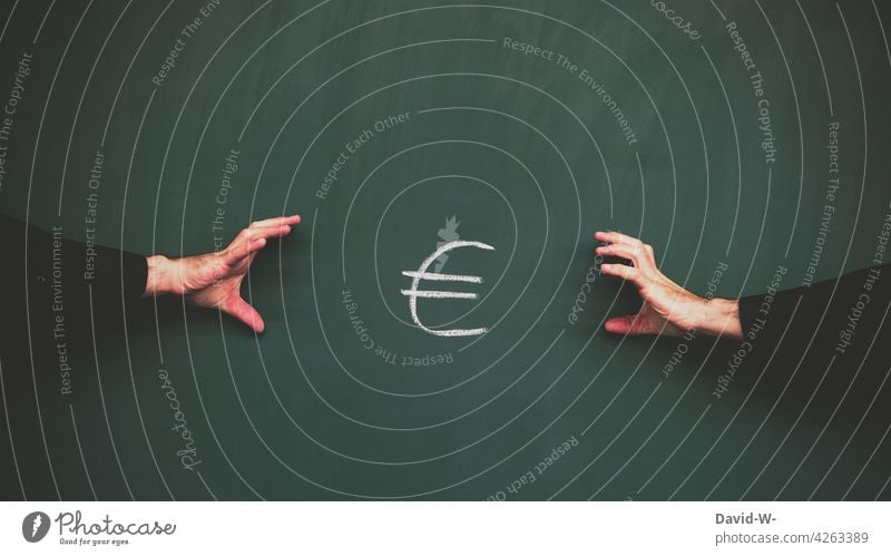 greedy for money Money greedily quarrel competition finance assets Inequity Euro € mine Addiction Egotistical men argue Greed