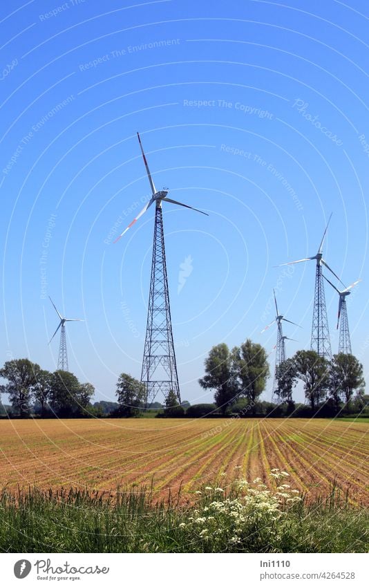 Wind turbines with lattice towers wind power wind farm Environment Rotor Rotor blades Pinwheel Steel carrier Renewable energy steel mast lattice mast