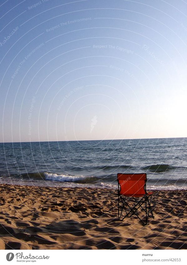 rest Ocean Beach Italy Europe Chair Evening Sun