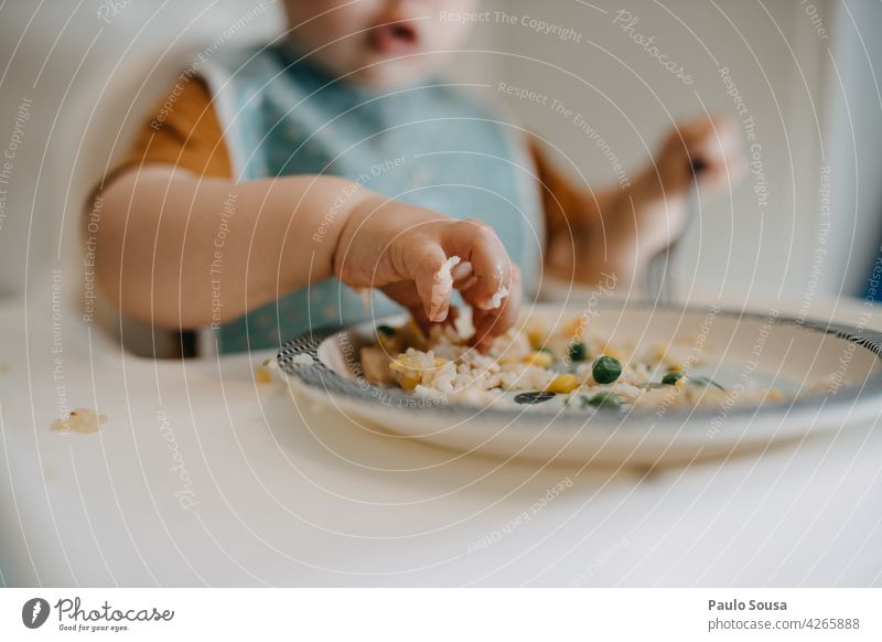 Child eating with hands childhood Eating Nutrition Authentic Healthy Fresh Lifestyle Healthy Eating Human being Infancy Toddler Colour photo Food 1 - 3 years