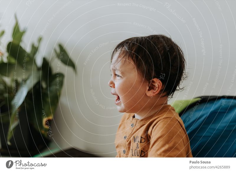 Child crying 1 - 3 years Caucasian Cry Emotions Sadness Portrait photograph Boy (child) Human being Infancy Colour photo Toddler Disappointment Lifestyle