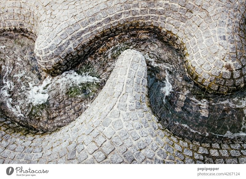 water wells Water Well Drops of water Curve curvaceous curves winding road Tilt Flow running water Wet Day Movement Fountain Reflection Exterior shot