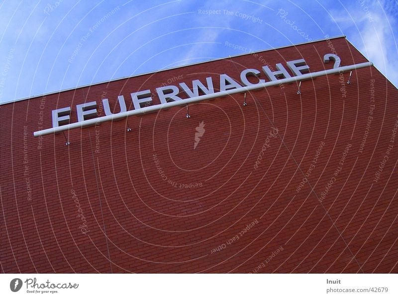 fire station Red Clouds 2 Facade Architecture Fire department Sky Münster