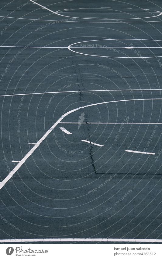 gray street basket court basketball sport field lines markings colors colorful ground play playing park playground outdoors background bilbao spain