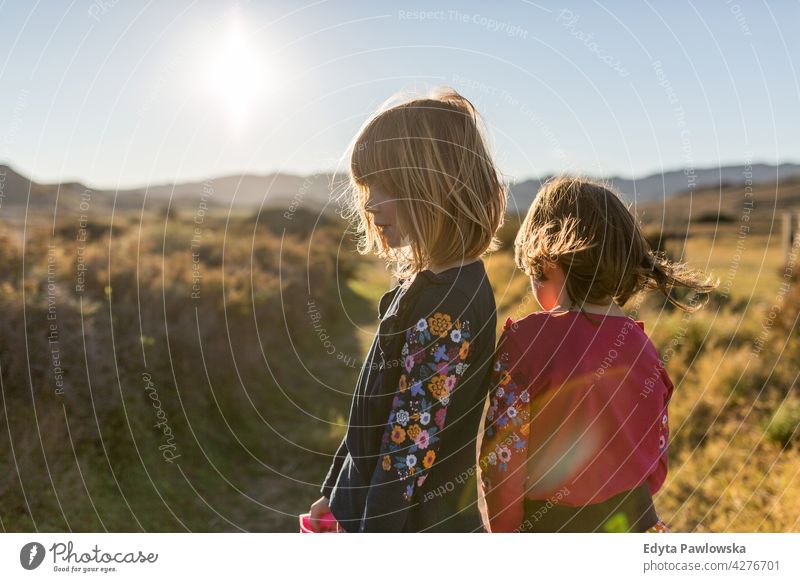 Children exploring nature, Cabo de Gata - Nijar Natural Park, Spain two people sisters together love national park Spanish Andalusia Iberian