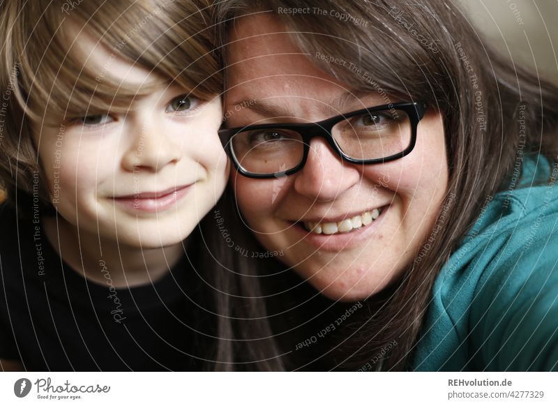 Mother with her son selfie Child Together Family & Relations Looking into the camera Infancy Love Woman Happy Joie de vivre (Vitality) portrait