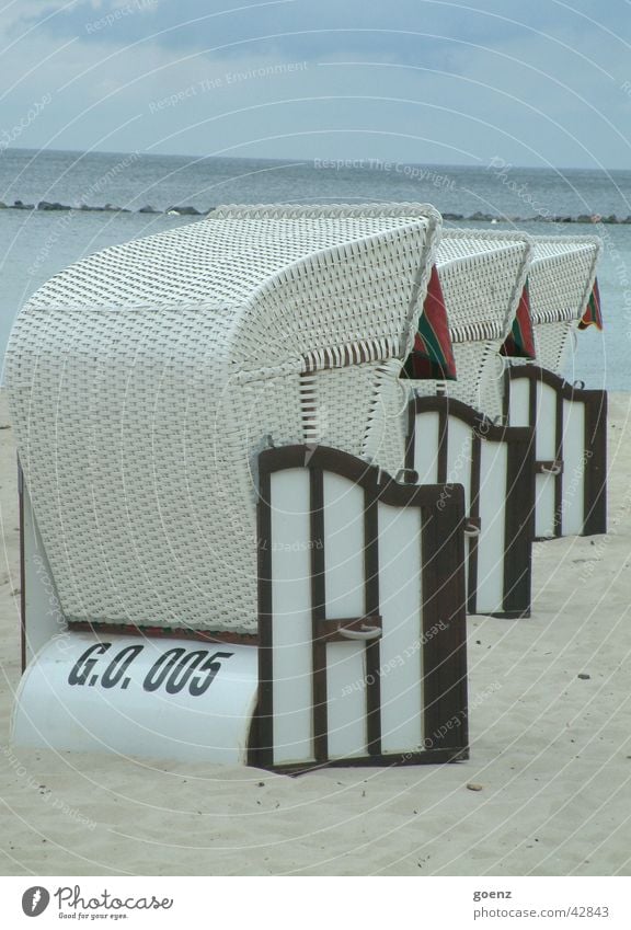 The brazen 3 Beach chair Ocean Rügen Sellin Binz Sea bridge Vacation & Travel Europe Baltic Sea goehren Sand Water