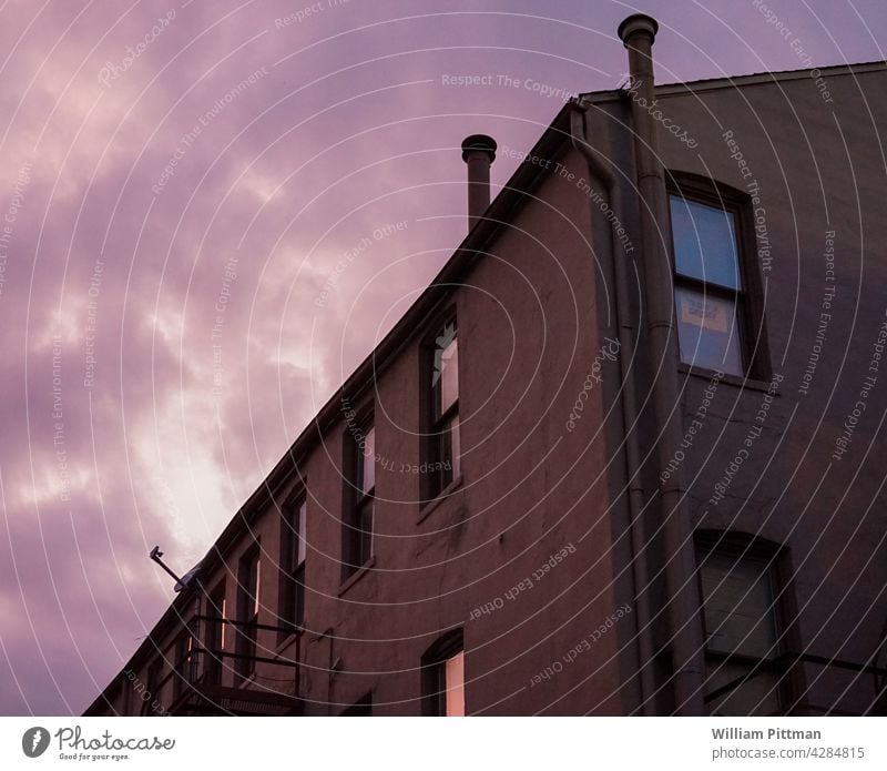 Cloudy Sky Clouds Clouds in the sky Ominous Building Exterior shot Deserted Weather Storm clouds Bad weather Threat Dark Colour photo