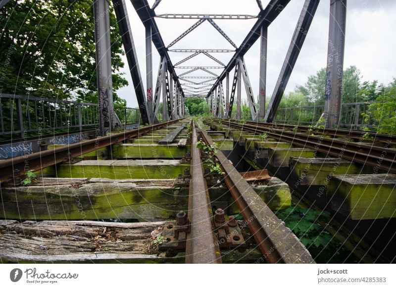 Distance lost to cross an obstacle rail lost places Railroad tracks Traffic infrastructure Railway bridge Sky Bridge Direct Architecture Old Decline