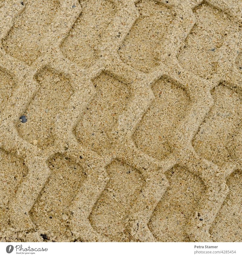 Traces in the sand Sand Tracks traces in the sand Structures and shapes Pattern Beach Sandy beach Exterior shot Light brown Beige Unicoloured Deserted nobody