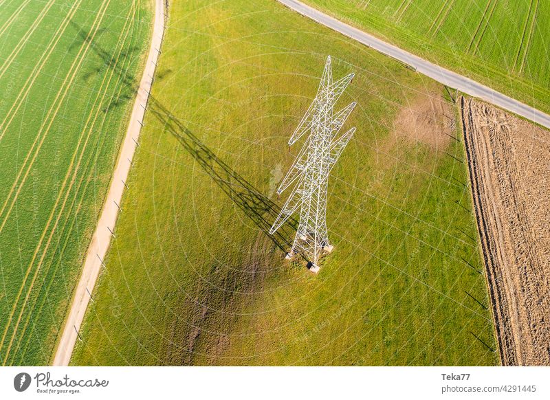 The high voltage High voltage power line pylon stream Electricity pylon power station High-power current