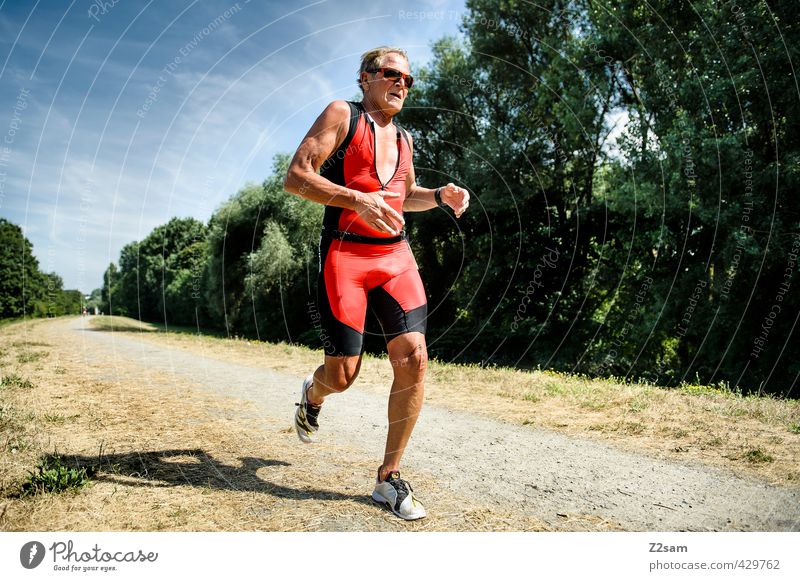 Triathlon | AK 60 | Running Athletic Summer Sports Sportsperson Sporting event Running sports Endurance training Masculine Male senior Man 60 years and older