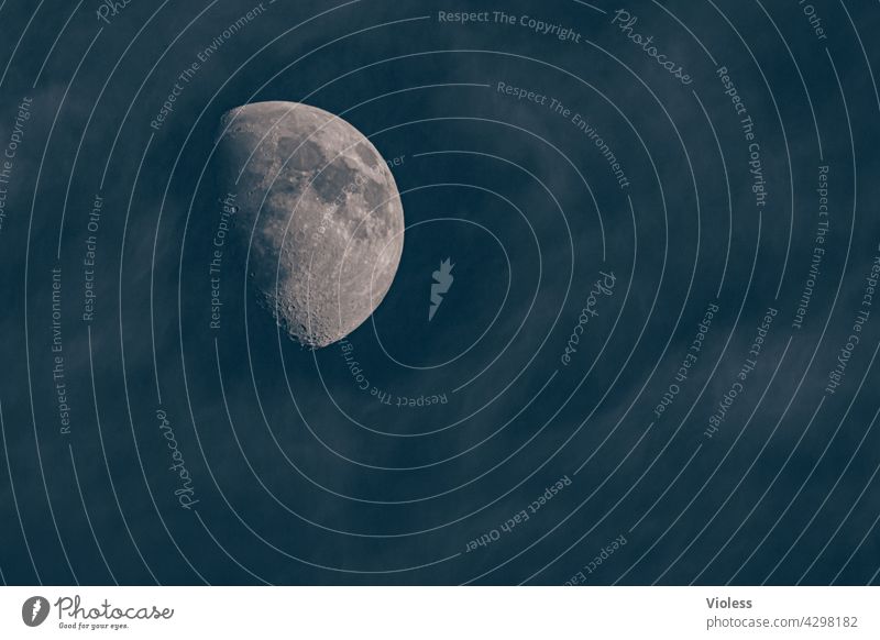 Luna - behind the clouds Sky crater luna all Universe Planet Full  moon Night Dark Super Full Moon Illuminate Celestial bodies and the universe Far-off places