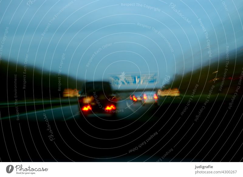 freeway Highway travel Transport Speed Car Night Driving Movement Road traffic Means of transport Vehicle Mobility Traffic infrastructure Street Motoring