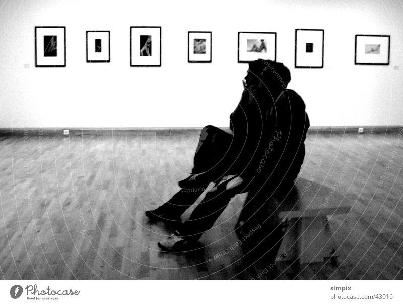 Musée d'art modern et contemporain Musée National d'Art Moderne Dream Exhibition Strasbourg Boredom Black & white photo Bench