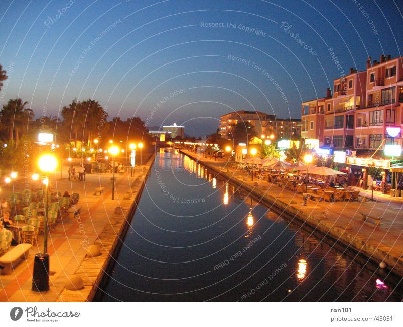 NightRiver Alcudia Majorca Dark Europe Evening Lighting Sky Blue