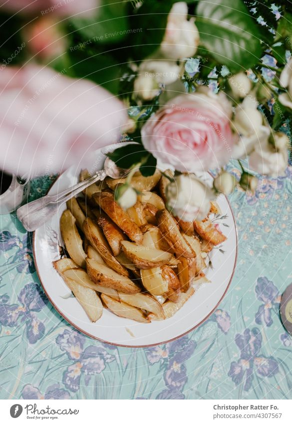 Summer potatoes in the garden Eating Summer's day culinary arts Culture food culture Summerfest Feasts & Celebrations Birthday Wedding Mother's Day Colour photo