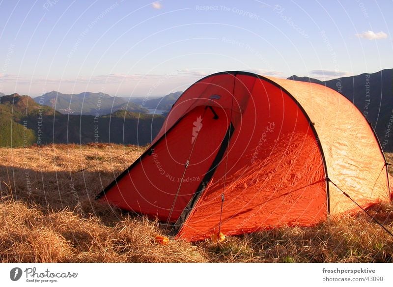 sweet home... Camping Tent Summer Loneliness Hiking Drift Mountain Freedom Expedition Lanes & trails Vantage point Exterior shot