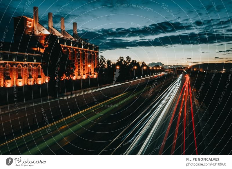 Light trails in Alcântara lights and shadows light trails Lisbon lisboa Portugal Photography Night City cars