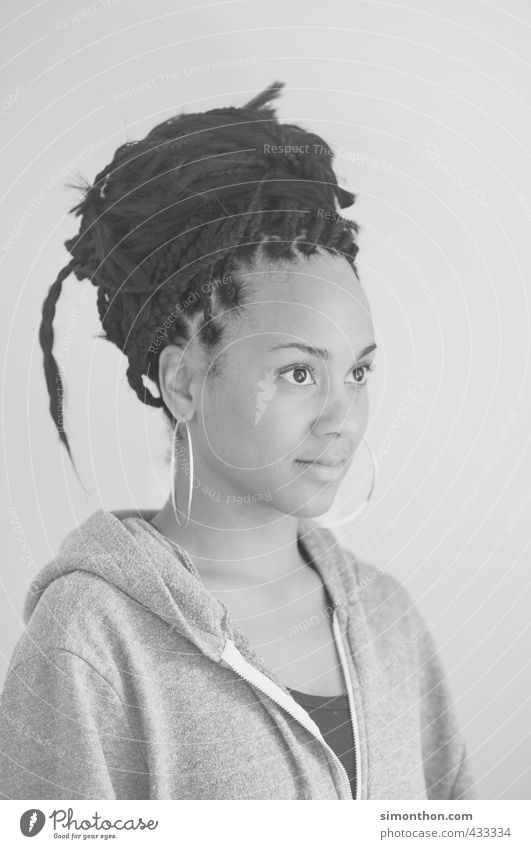 Braids Beautiful Academic studies Hairdresser Young woman Youth (Young adults) Hair and hairstyles Black-haired Dreadlocks Afro Culture Optimism Perspective