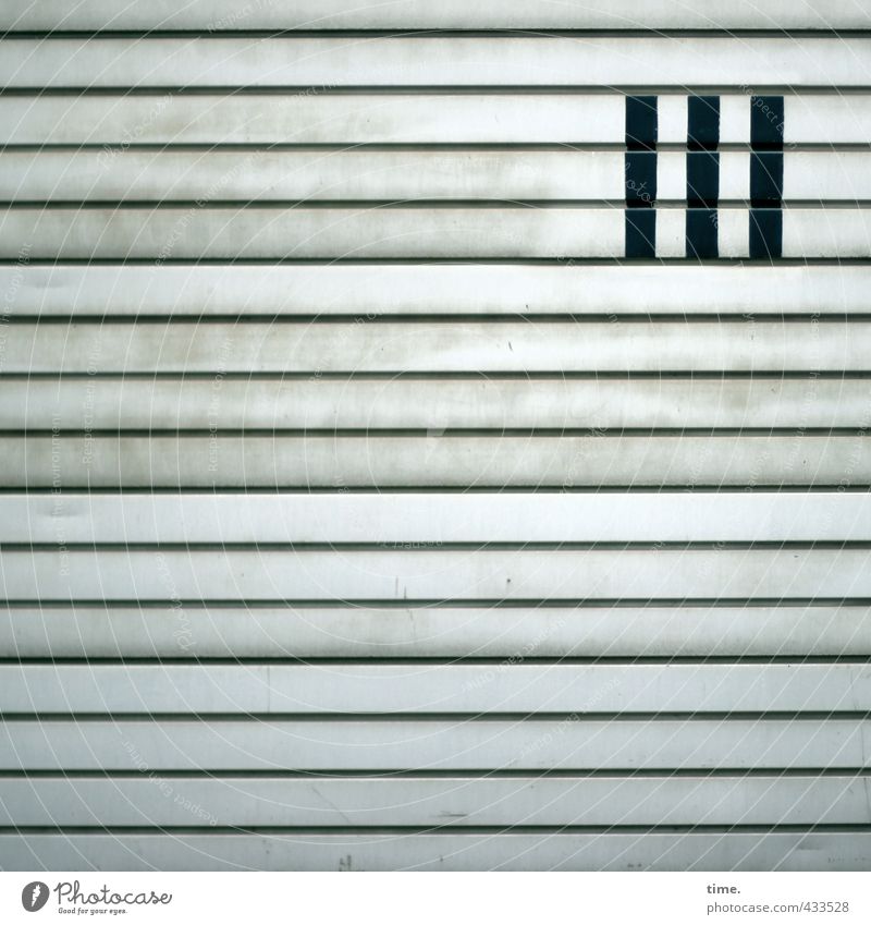 ___ ||| _ Rolling door Plastic Sign Ornament Line Stripe Creativity Arrangement Planning Puzzle Town Transience Black & white photo Exterior shot Close-up