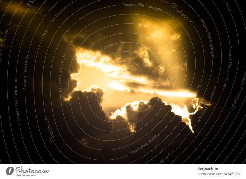 Great cinema. Sky spectacle with torn dark clouds, and in the middle the sunshine drinks through the whole. Clouds Nature Sun Sunbeam Lighting Summer Evening