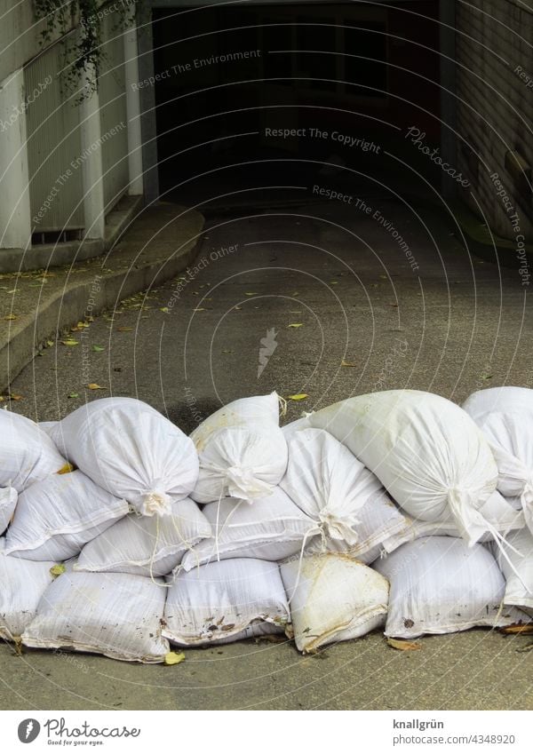 Flood protection in front of an underground car park flood protection Underground garage Barrier Garage Parking garage Town Transport Traffic infrastructure