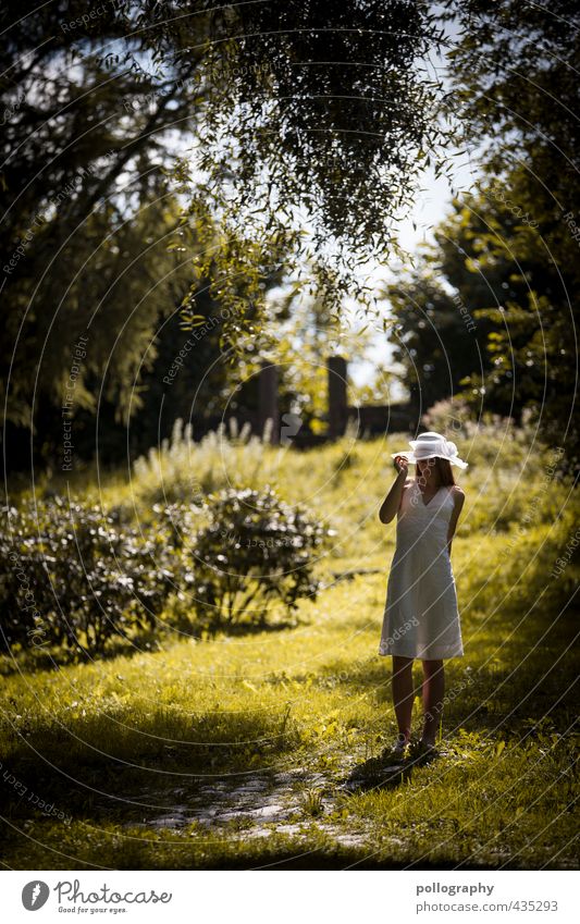 a summer day Human being Feminine Young woman Youth (Young adults) Woman Adults Life Body 1 18 - 30 years Environment Nature Landscape Plant Sky Summer