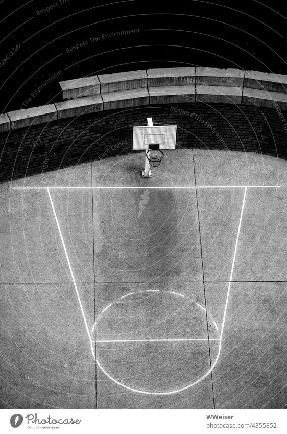 The small sports field is deserted in the late evening, players and spectators are all already in bed. Ball game Sports Dark darkness Twilight Evening Night