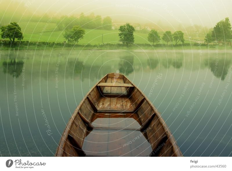 boat over lake Watercraft Lake Fog