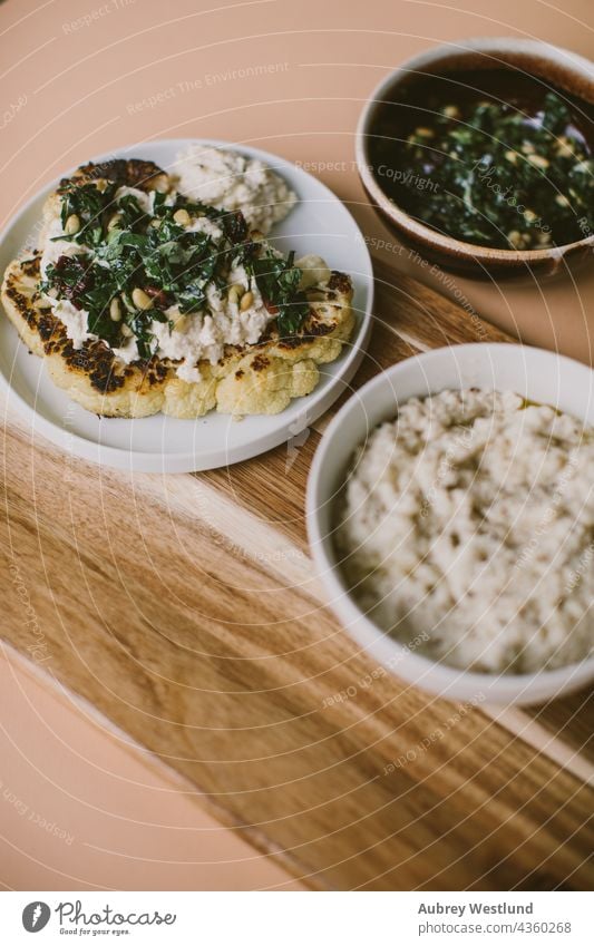 cauliflower steak presentation Cauliflower blogger cast iron skillet cook cooking diner eat food health healthy home homemade kale kitchen mashed organic