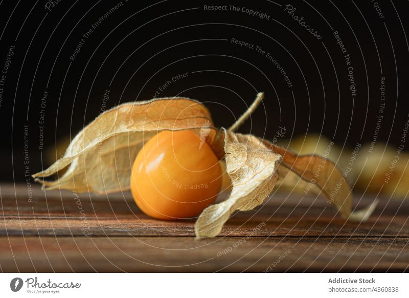 Background of Aguaymanto Peruvian GroundCherry berry fruit cape healthy husk orange peruvian food gooseberry physalis isolated tropical yellow background diet