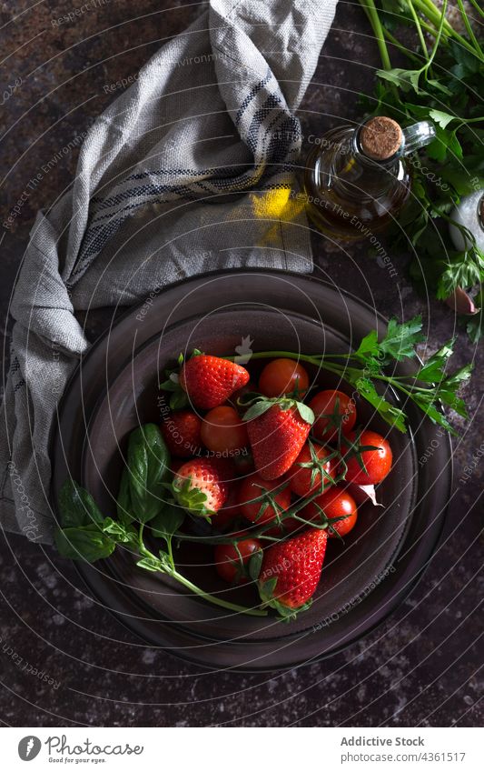 Strawberries gazpacho recipe strawberry tomato cold soup food red summer vegetarian fresh nutrition fruit meal tasty spanish traditional healthy gourmet nobody