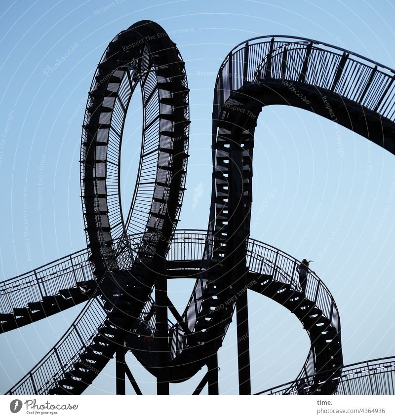 Stages of Art (2) Stairs Work of art Steel Metal Arch vibration Tiger and Turtle rail Banister Architecture Manmade structures