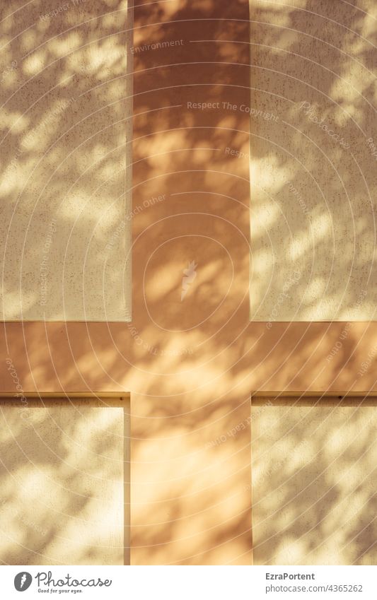 enlightenment Crucifix Facade Wall (building) Wall (barrier) Line Stripe Light Illuminate Church Shadow Light (Natural Phenomenon) Abstract Building