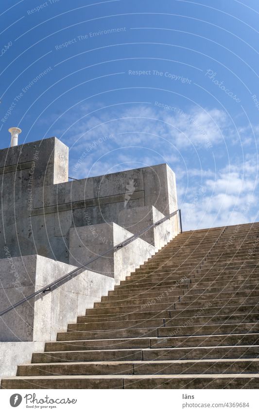 Stairs to the Kelheim Liberation Hall Staircase Architecture Banister Deserted Upward rail Interior shot liberation hall Monumental monumental building