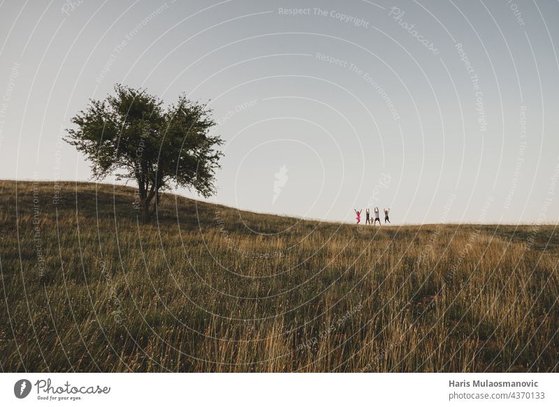 happy people in distance enjoying summer vaccation Summer Summer vacation Summertime Summer's day Summer feeling Happy Happiness travel Nature Landscape