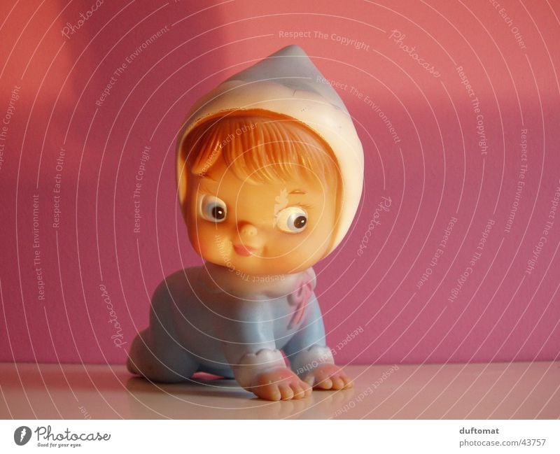 I know I'm so cute Joy Children's room Baby Toddler Infancy Toys Squeak duck Kitsch Cute Sweet Pink Light blue Rubber Sincere trashy big eyes Stopper honeyed