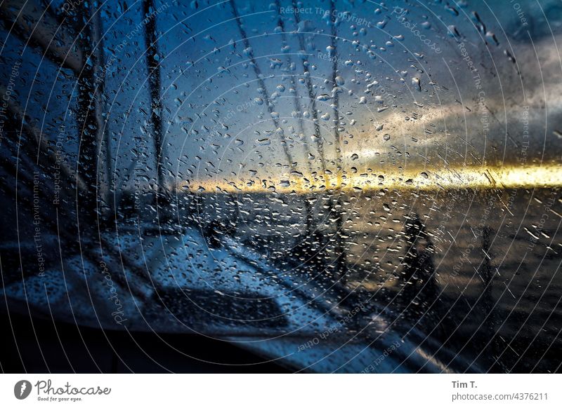 View over the sailing ship after the rain Sailing ship Water Ocean Sailboat Navigation Colour photo Boating trip Exterior shot Aquatics Summer Sky Deserted