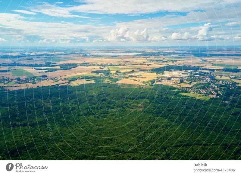 Sleza mountain landscape. Aerial view of mountains with forest. sleza aerial drone highland lower silesia poland scenery sleza mountain wroclaw summer sky