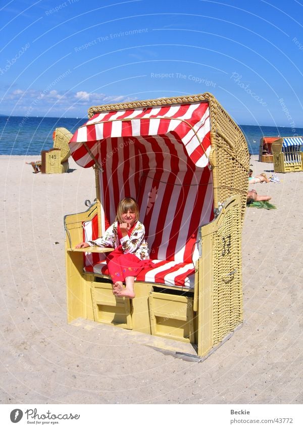 Baltic Sea feeling Ocean Beach Beach chair Summer Lake Europe Sun Niendorf