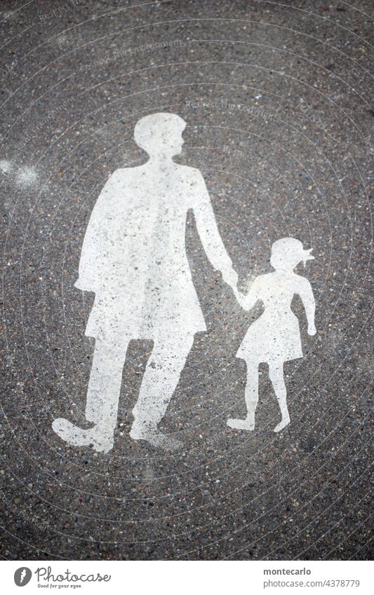 Pedestrians only please Road sign Silhouette Symbols and metaphors Safety StreetPath Road traffic Signage Signs and labeling Lanes & trails Footpath White Gray