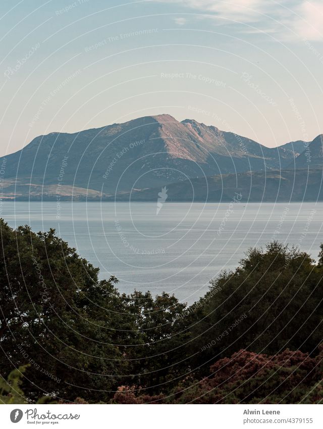 View of Arran from Bute, Scotland Landscape sea water loch nature view outdoors mountain mountains